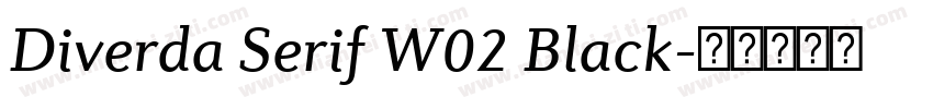 Diverda Serif W02 Black字体转换